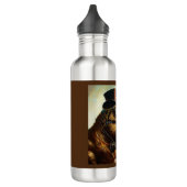 T Rex Steampunk Edelstahlflasche (Links)