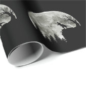 T Rex Stehend auf Mondschein Halloween Geschenkpapier (Rolleneckpunkt)