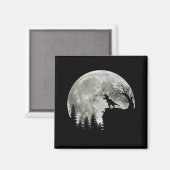 T Rex Stehend auf Mondschein Halloween Magnet (Vorderseite/Rückseite)