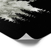 T Rex Stehend auf Mondschein Halloween Poster (Ecke)