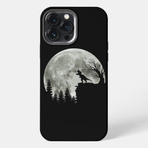 T Rex steht auf Berg Mondlicht Halloween iPhone 13 Pro Max Hülle