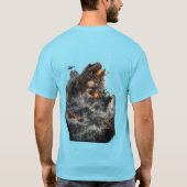 T-Rex-Sturmangriff. T-Shirt (Rückseite)