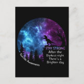 T-Rex Suizidbewusstsein Bleibe Strong T Rex Lovers Postkarte (Vorderseite)