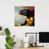 T Rex Superhero Poster (Heimbüro)