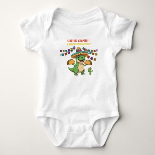 T-Rex Taco Fiesta | Beginn des Kapitels Baby Strampler (Vorderseite)