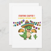 T-Rex Taco Fiesta | Beginn des Kapitels Einladung (Vorne/Hinten)