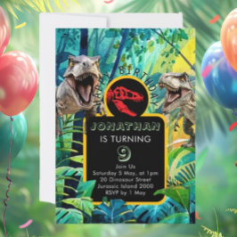 T-Rex-takulärer Geburtstag Einladung