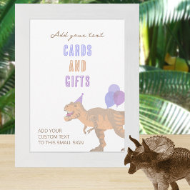T-Rex Tan Dino 12x18 Portrait Editable Sign Card Einladung