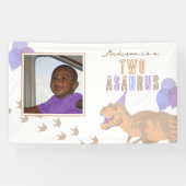 T-Rex Tan Foto jedes Alter Dinosaurier Kinder Part Banner (Horizontal)