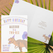 T-Rex Tan jedes Alter Dinosaurier Happy Birthday Karte