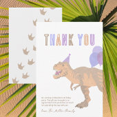 T-Rex Tan Niedlich Kids T Rex Spaß Dinosaur Geburt Dankeskarte