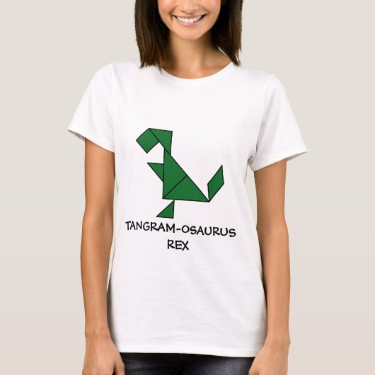 T-Rex + Tangramm = Tangram-osaurus Rex Niedlich Di T-Shirt (Vorderseite)