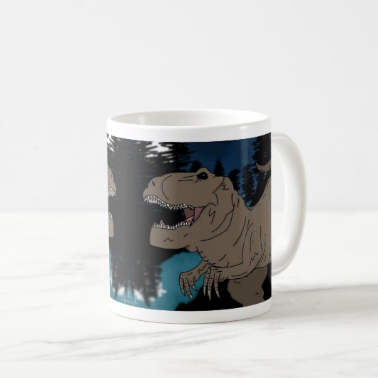 T Rex-Tasse Kaffeetasse (VorderseiteRechts)