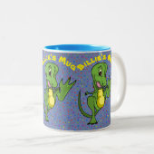 T-Rex-Tasse Zweifarbige Tasse (VorderseiteRechts)