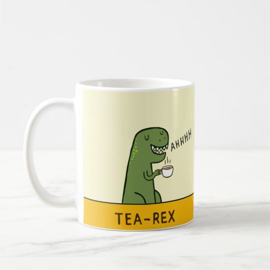 T-Rex Tea Rex witziger Dinosaurier Kaffeetasse (Links)
