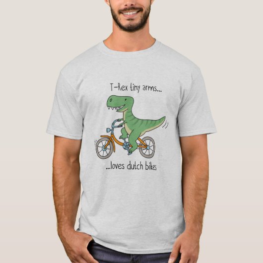 T-Rex tiny arms loves dutch bikes T-Shirt (Vorderseite)