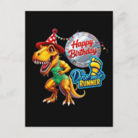 T-Rex trägt grünes Laufoutfit