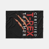 T-rex Trainer Claw Marks Funny Dinosaur  Fleecedecke (Vorderseite (Horizontal))