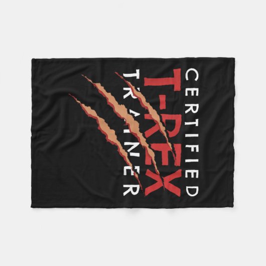 T-rex Trainer Claw Marks Funny Dinosaur  Fleecedecke (Vorderseite (Horizontal))