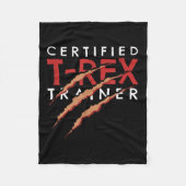 T-rex Trainer Claw Marks Funny Dinosaur  Fleecedecke (Vorderseite)