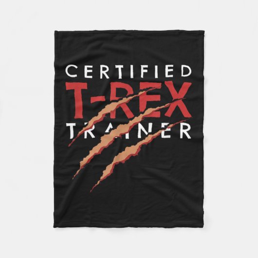 T-rex Trainer Claw Marks Funny Dinosaur  Fleecedecke (Vorderseite)