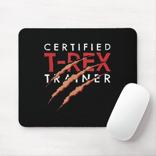 T-rex Trainer Claw Marks Funny Dinosaur  Mousepad (Mit Mouse)