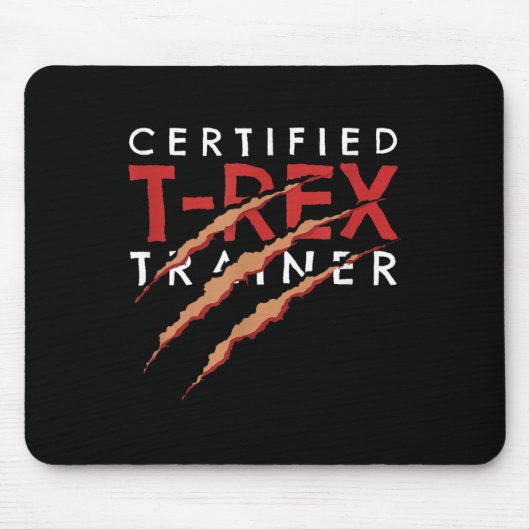 T-rex Trainer Claw Marks Funny Dinosaur  Mousepad (Vorne)