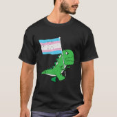 T Rex Trans Gender Pride Flag Funny Dino Saur Lgbt T-Shirt (Vorderseite)