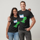 T Rex Trans Gender Pride Flag Funny Dino Saur Lgbt T-Shirt (Unisex)