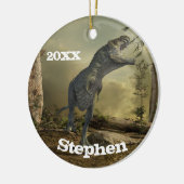 T-rex Tyrannosaurus Dinosaur Personalisiert Keramik Ornament (Links)