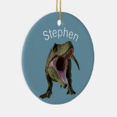 T-rex Tyrannosaurus Dinosaur Personalisiert Keramik Ornament (Rechts)