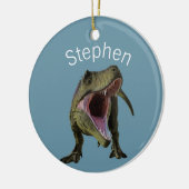 T-rex Tyrannosaurus Dinosaur Personalisiert Keramik Ornament (Links)