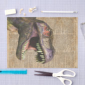 T-rex, Tyrannosaurus, Dinosaurier Vintage antike Seidenpapier (Handwerk)