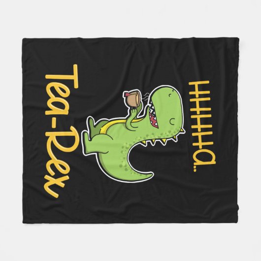 T Rex Tyrannosaurus Illustration Fleecedecke (Vorderseite (Horizontal))