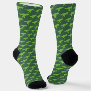 T-Rex Tyrannosaurus König Dinosaurier Albern Grün Socken