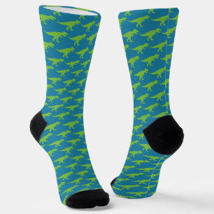 T-Rex Tyrannosaurus König Dinosaurier Lustig Grün Socken