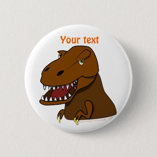 T-Rex Tyrannosaurus Rex beängstigender Button (Vorderseite)