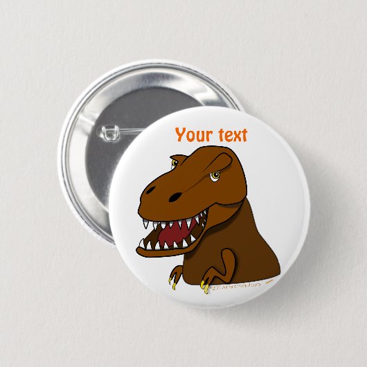 T-Rex Tyrannosaurus Rex beängstigender Button (Vorne & Hinten)