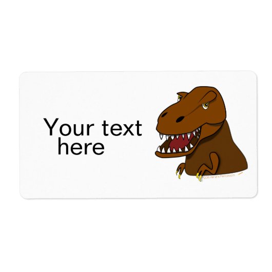 T-Rex Tyrannosaurus Rex Beängstigender Cartoon Din (Vorne)