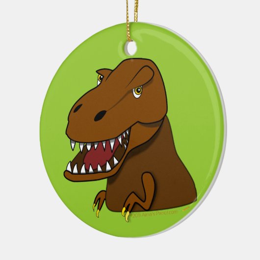 T-Rex Tyrannosaurus Rex beängstigender Keramikornament (Links)