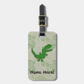 T-Rex Tyrannosaurus Rex Dinosaur Cartoon Kids Boys Gepäckanhänger (Vorderseite vertikal)