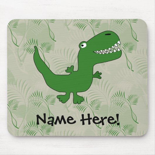 T-Rex Tyrannosaurus Rex Dinosaur Cartoon Kids Boys Mousepad (Vorne)
