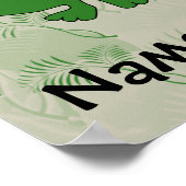 T-Rex Tyrannosaurus Rex Dinosaur Cartoon Kids Boys Poster (Ecke)