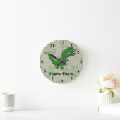 T-Rex Tyrannosaurus Rex Dinosaur Cartoon Kids Boys Runde Wanduhr (Zuhause)