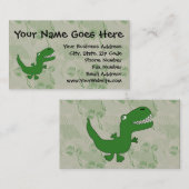 T-Rex Tyrannosaurus Rex Dinosaur Cartoon Kids Boys Visitenkarte (Vorne/Hinten)
