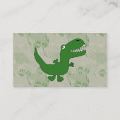 T-Rex Tyrannosaurus Rex Dinosaur Cartoon Kids Boys Visitenkarte (Rückseite)