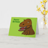 T-Rex Tyrannosaurus Rex Dinosaur Geburtskarte Karte (Gelbe Blume)