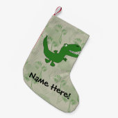 T-Rex Tyrannosaurus Rex Dinosaurier-Cartoon Kleiner Weihnachtsstrumpf (Vorderansicht (hängend))