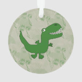 T-Rex Tyrannosaurus Rex Dinosaurier-Cartoon Ornament (Rückseite)