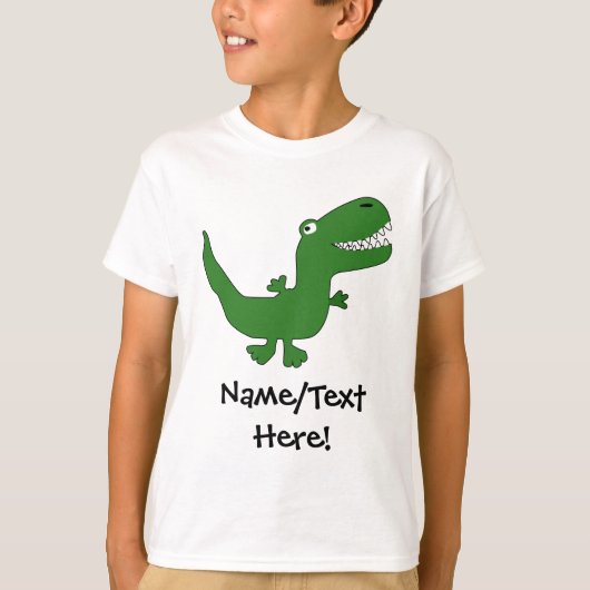 T-Rex Tyrannosaurus Rex Dinosaurier-Cartoon T-Shirt (Vorderseite)
